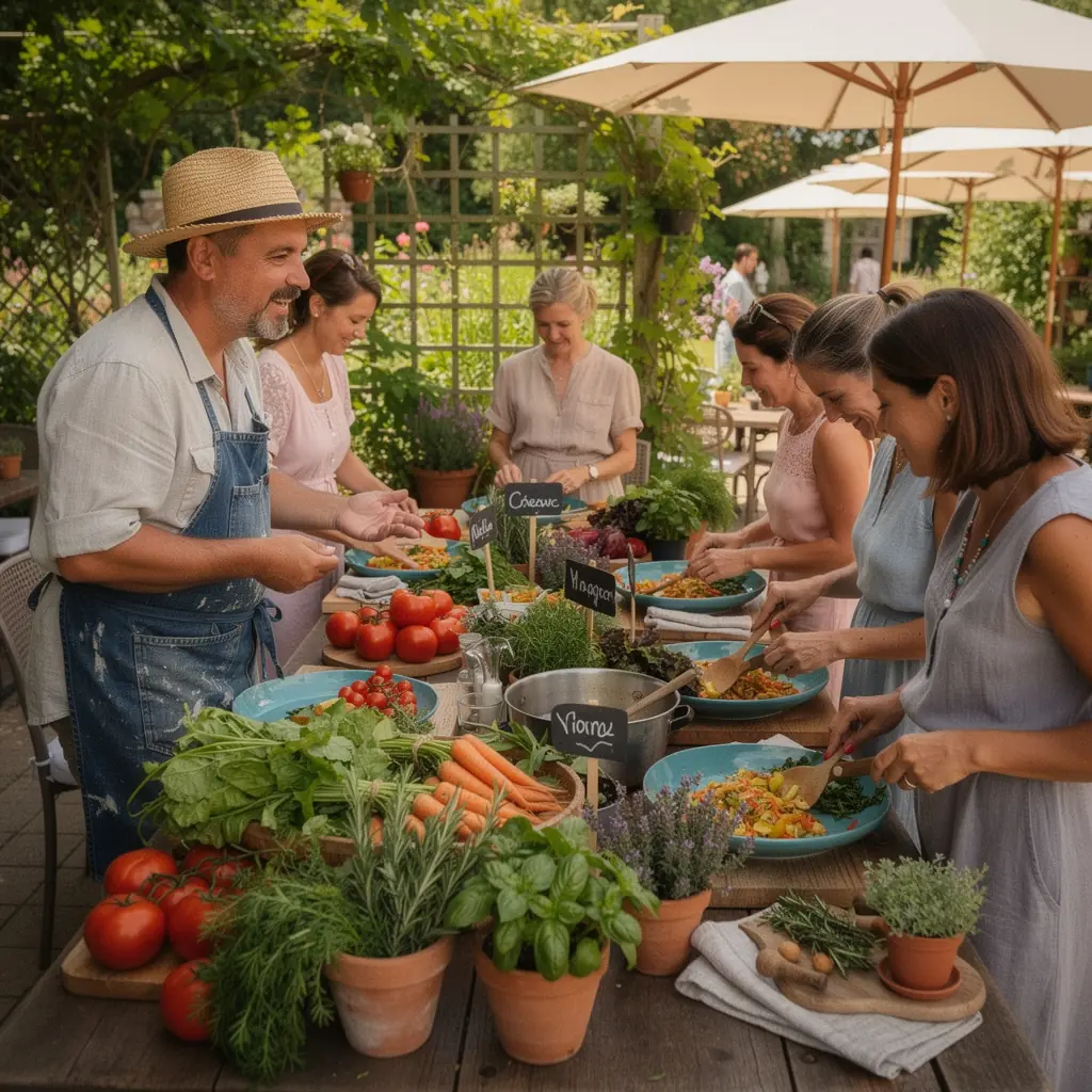 Ein gedeckter Tisch mit frisch zubereiteten Gerichten, bereit fГјr ein gemeinsames Essen.
