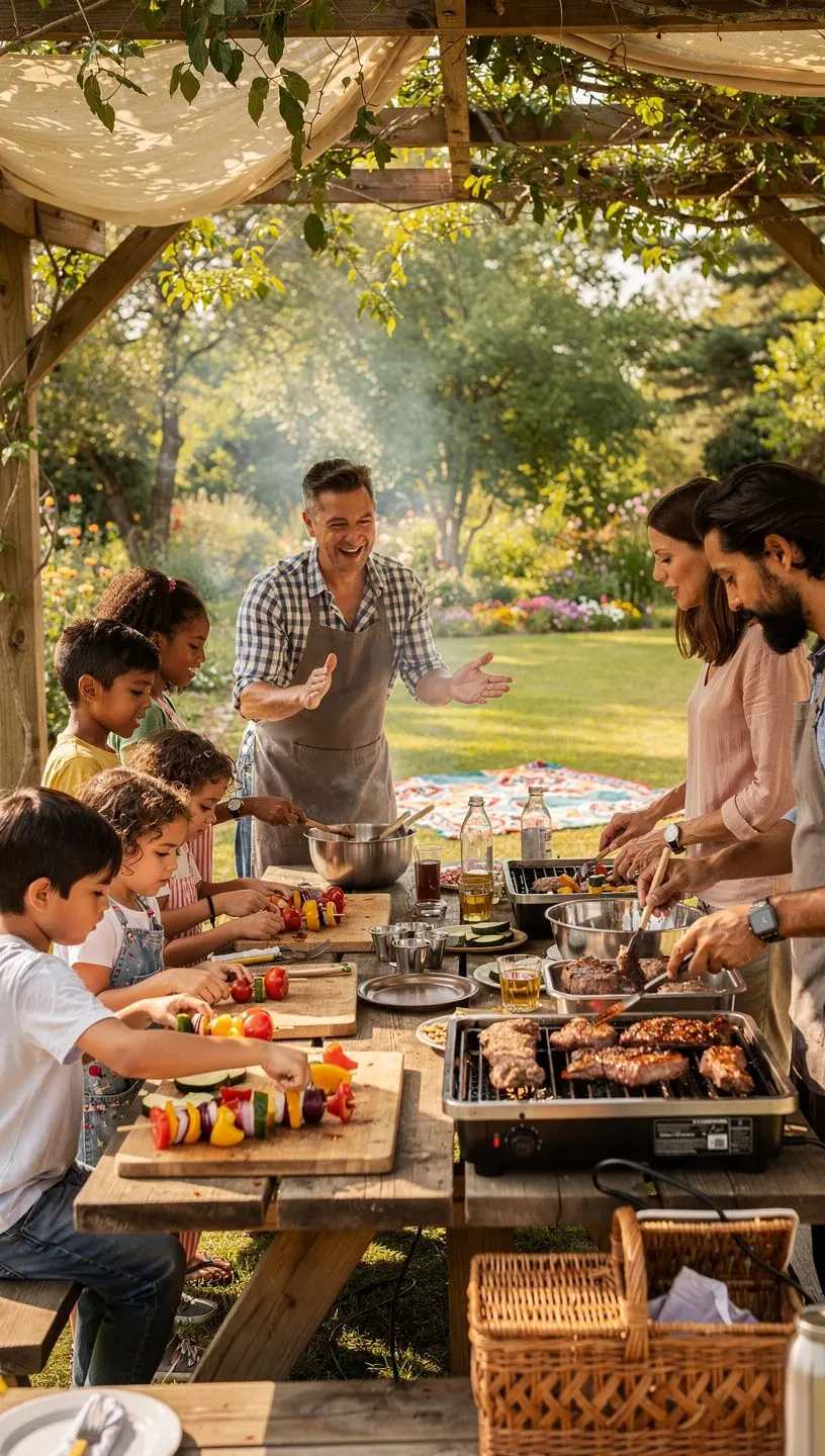 Ein herzhaftes Gericht, das auf einem Teller angerichtet ist, bereit zum Servieren nach dem Kochkurs.